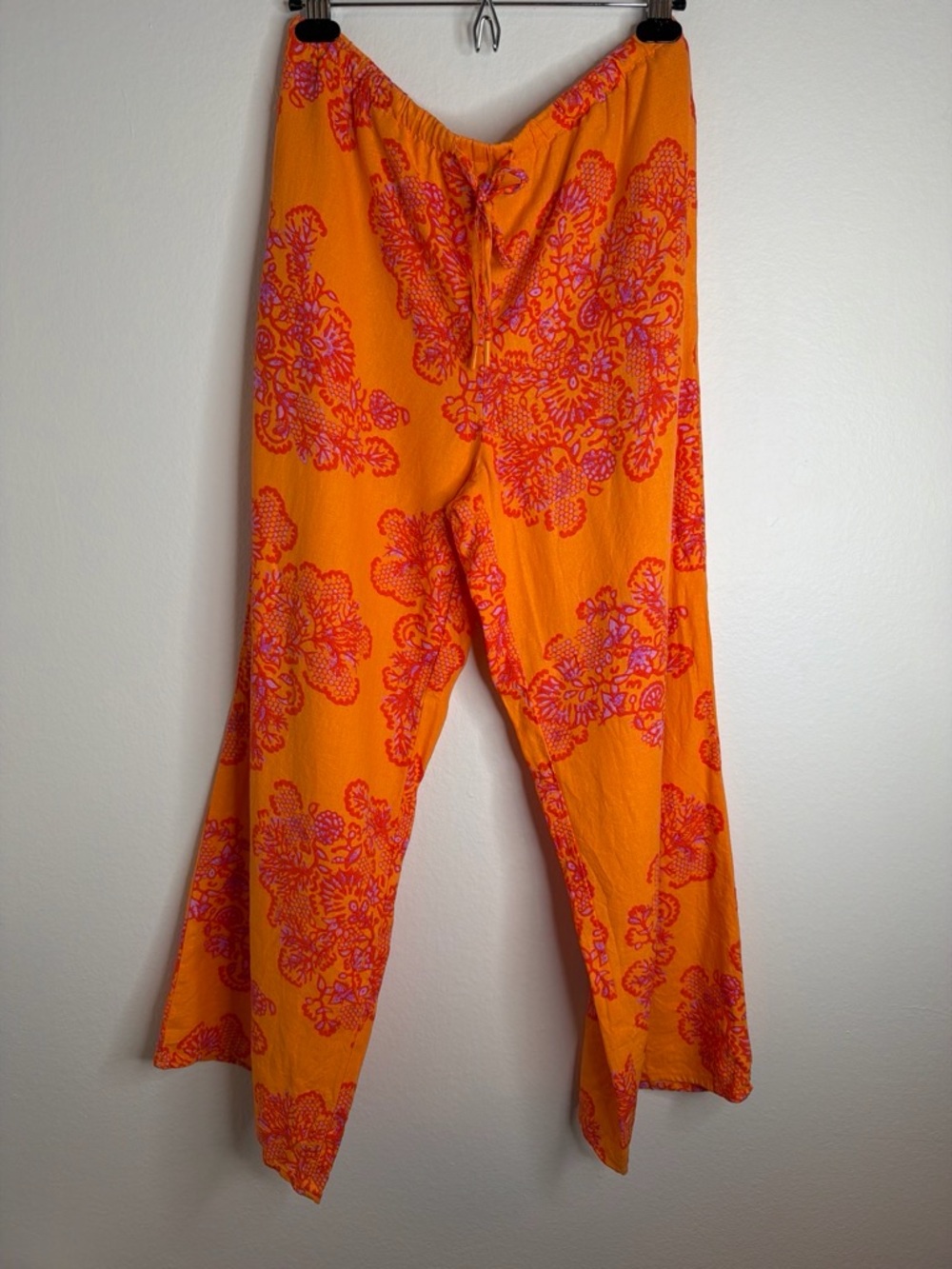 Maison d’Amélie Paris Orange Floral Wide Leg Pants – Size L
